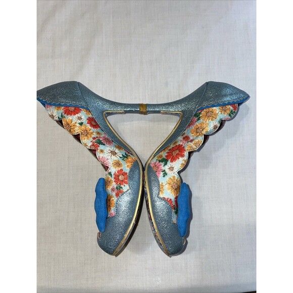 Irregular Choice Iconic Women’s Flair Dress Shoes Size 41 U.S. 10 M Blue Floral - Picture 5 of 14